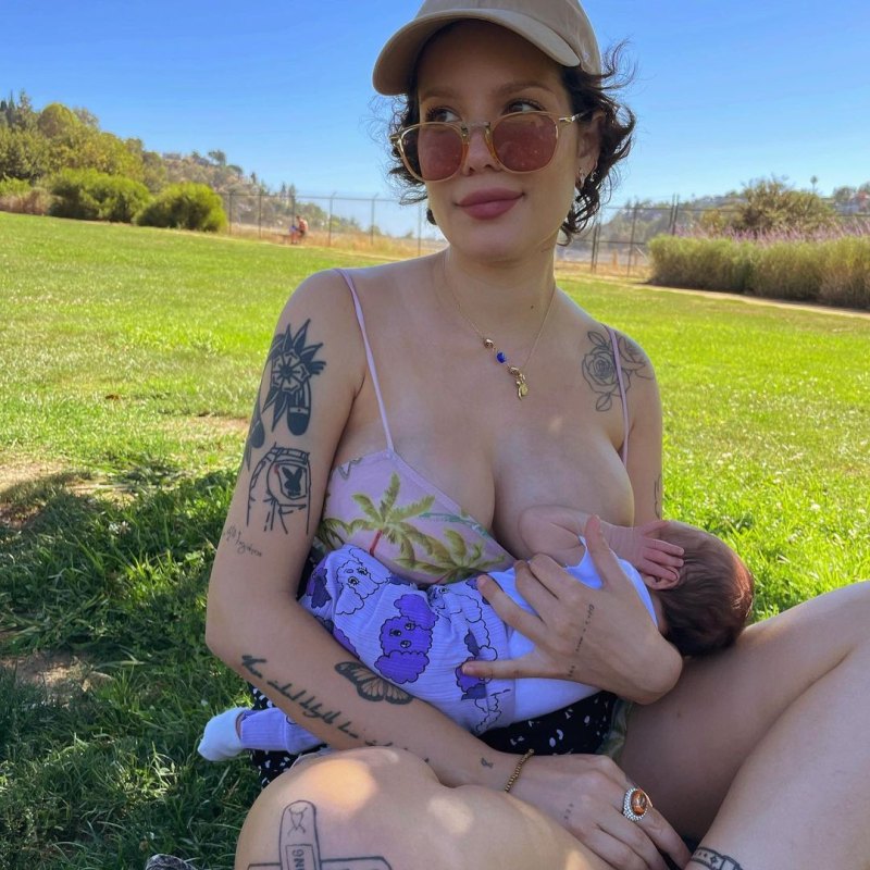 Halsey Breast-Feeds Their 3-Week-Old Child Ender in Sweet Shot