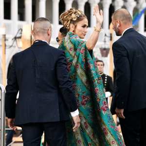 Jennifer Lopez Regal Vision at the Dolce Gabbana Show Wardrobe Malfunction