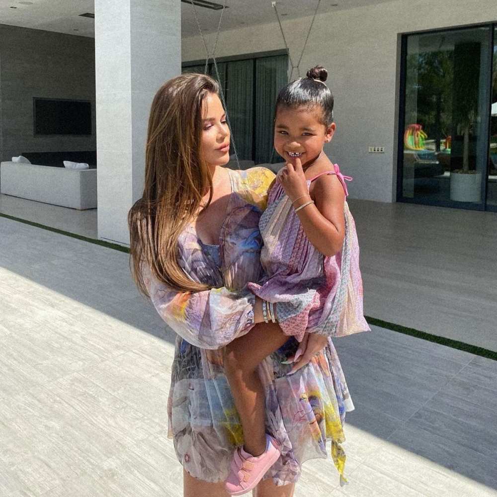 Khloe Kardashian Wears Mommy Necklace With Daughter True 2