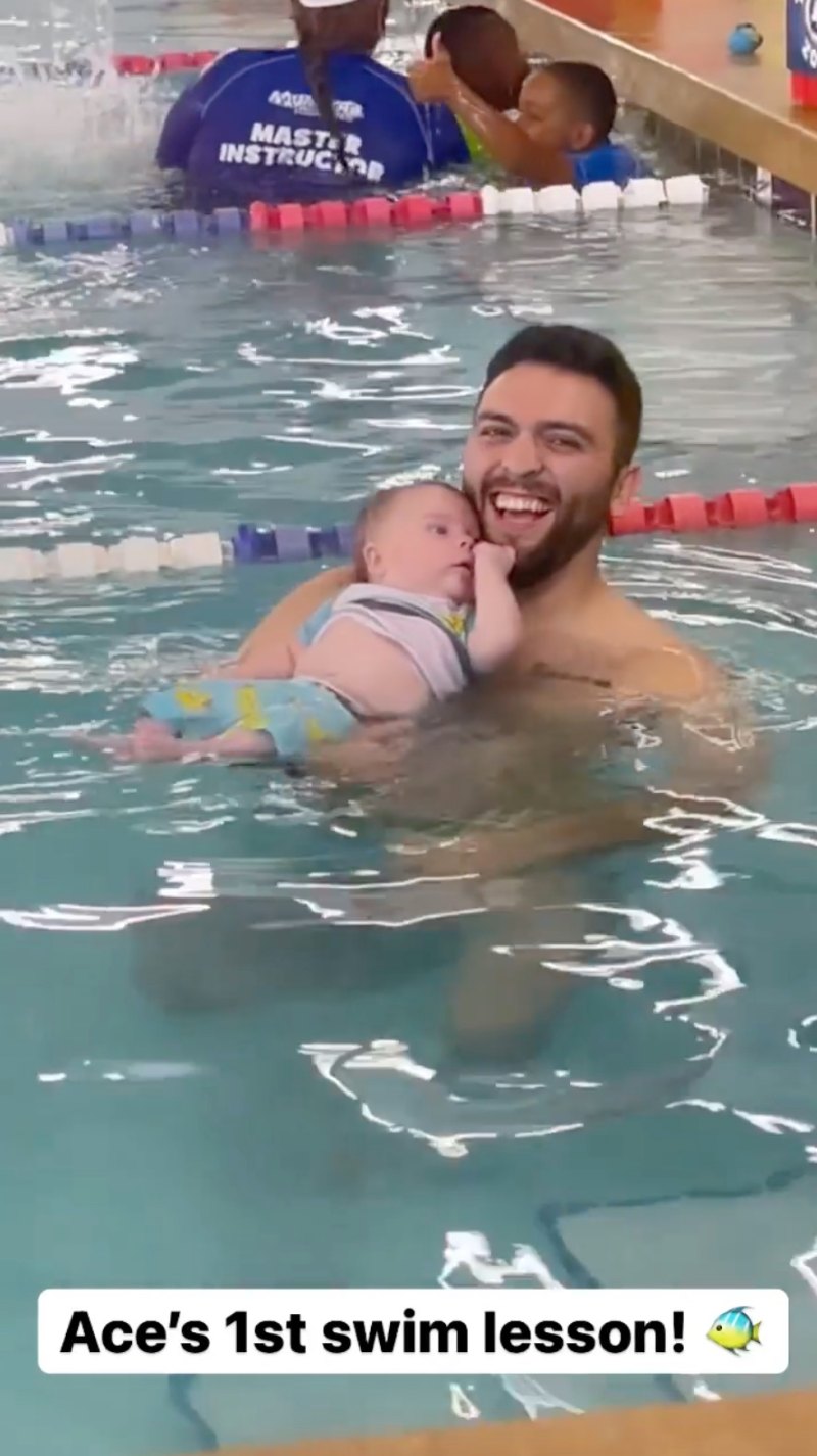 Love Is Blind’s Mark Cuevas and More Celebs Teaching Babies to Swim