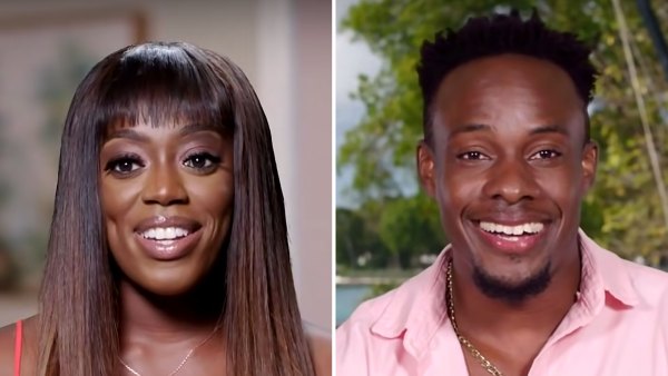 Love in Paradise's Martine and Steven Fight Over Cheating in Sneak Peek pink shirt, pink dress