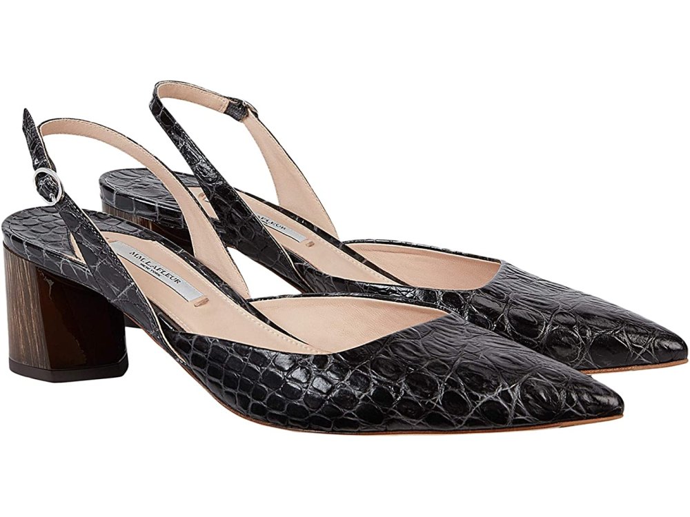 M.M.LaFleur Irene Slingback Embossed Croc