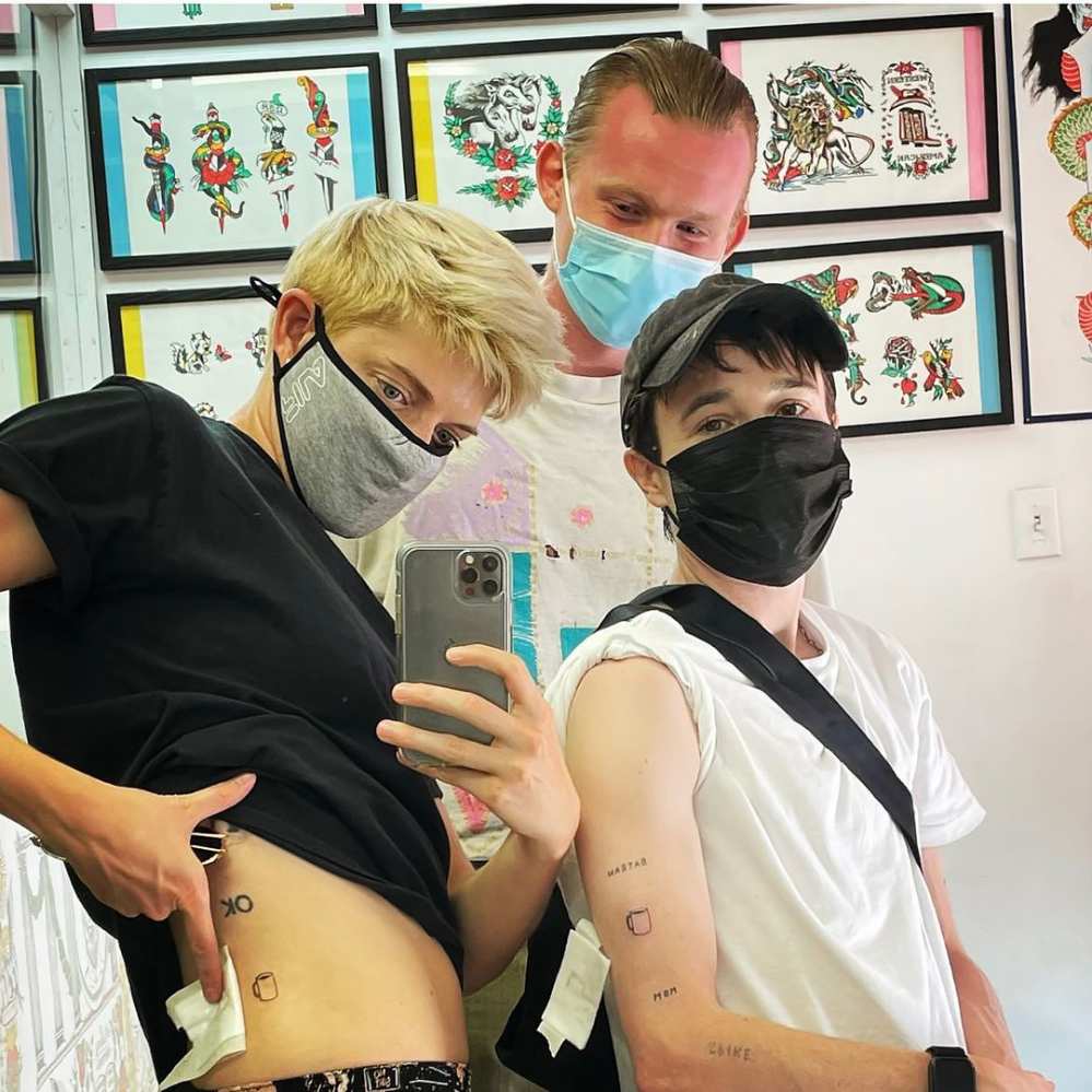 Mae Martin and Elliot Page Matching Tattoos
