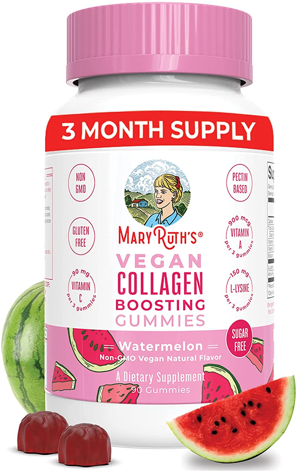 MaryRuth Organics Vegan Collagen Boosting Gummies (3 Month Supply)