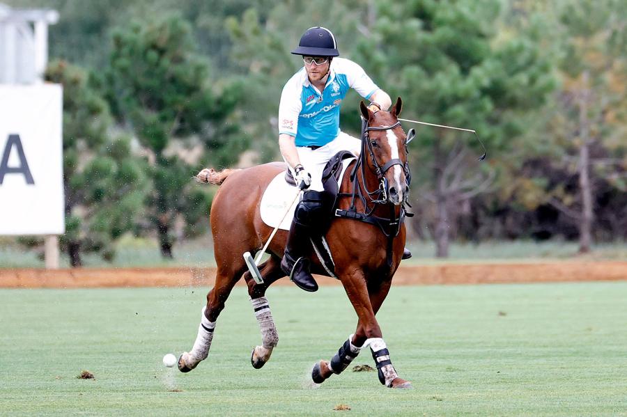 Prince Harry Takes the Field During 1st Polo Match in Years 5