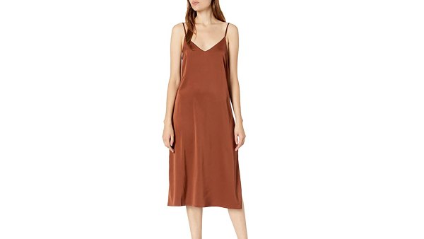 The Drop Women's Ana Silky V-Neck Midi Slip Dress