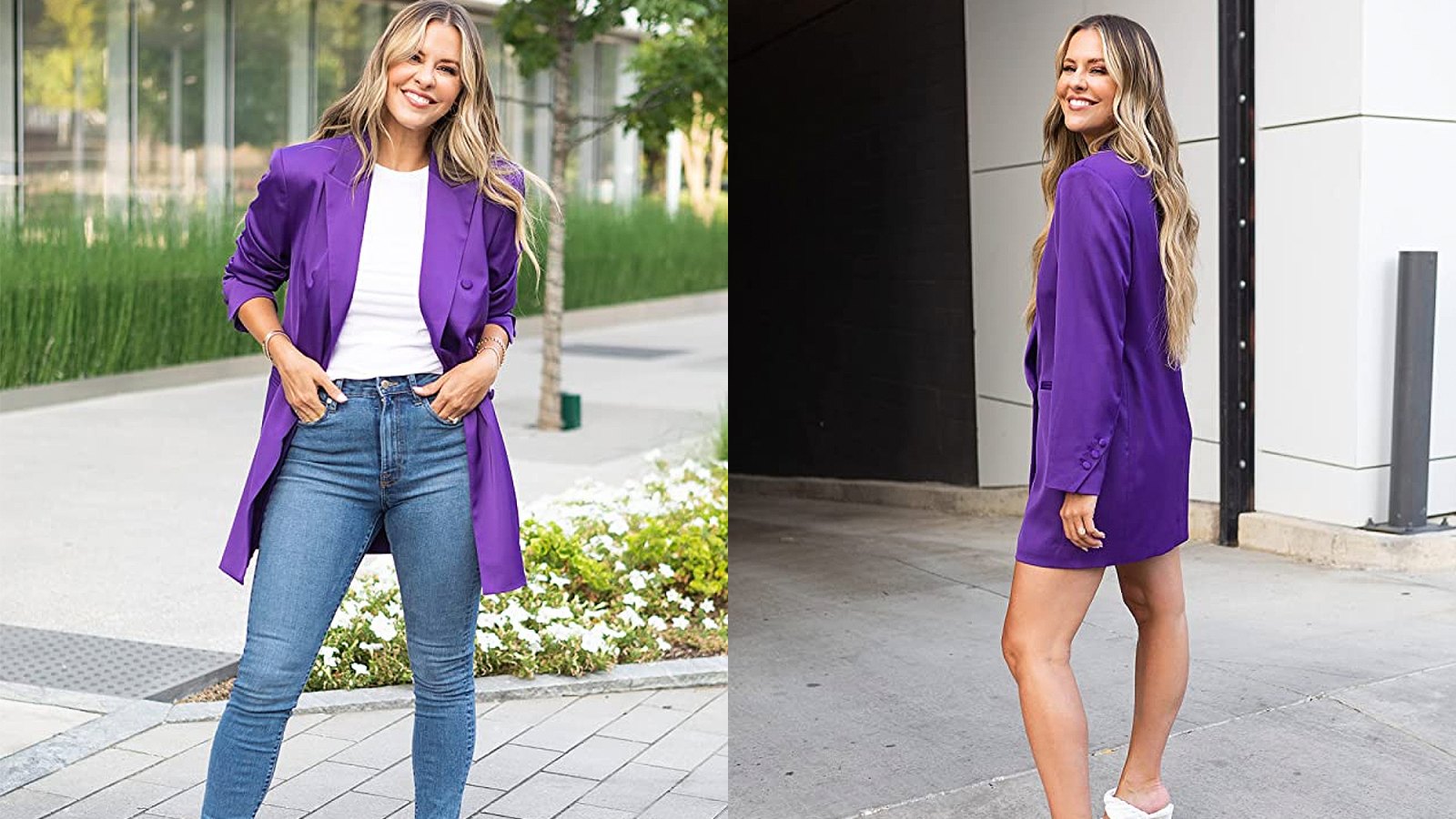 The Drop Women's Purple Double Breasted Blazer Dress by @Kerrently