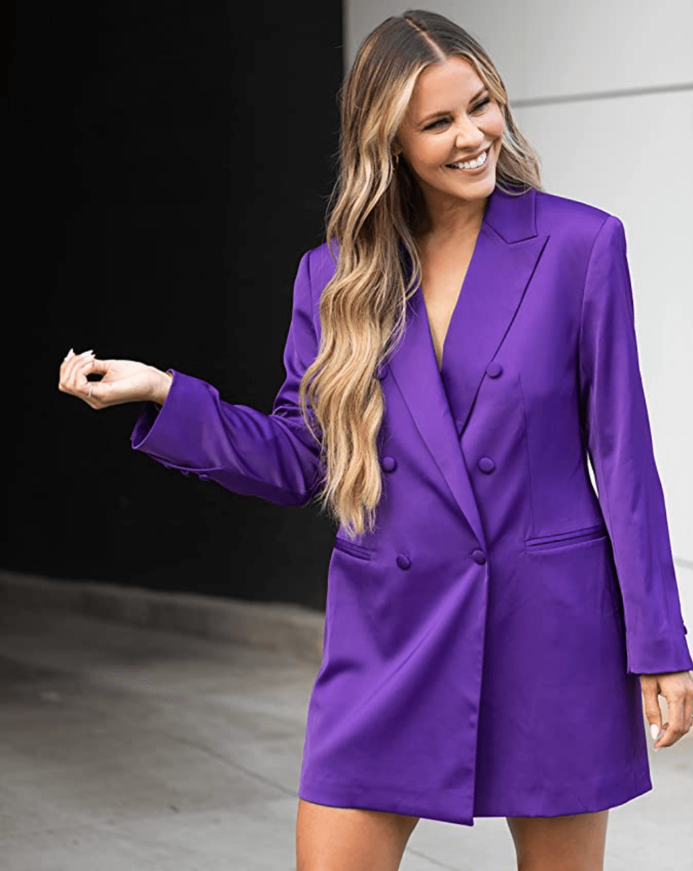 The Drop Women's Purple Double Breasted Blazer Dress by @Kerrently