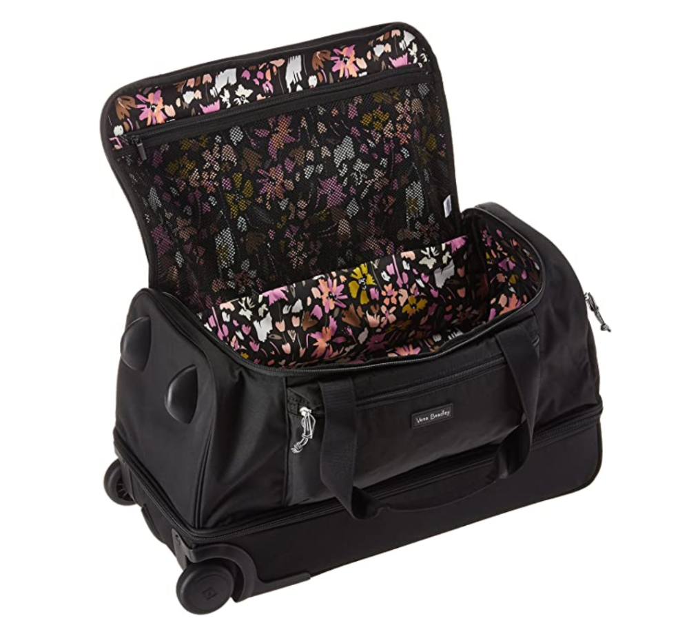 Vera Bradley Women's Lighten Up Foldable Rolling Duffle Luggage