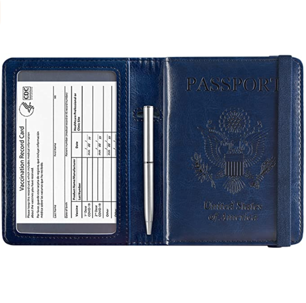 Passport Holder Travel Bag Passport And Vaccine Card Holder Combo