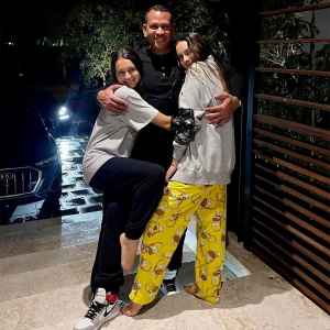 Alex Rodriguez Daughters Natasha and Ella Sweet Family Photo