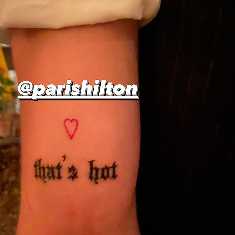 Vanessa Hudgens Gives Paris Hilton a Shout-Out With ‘That’s Hot’ Tattoo