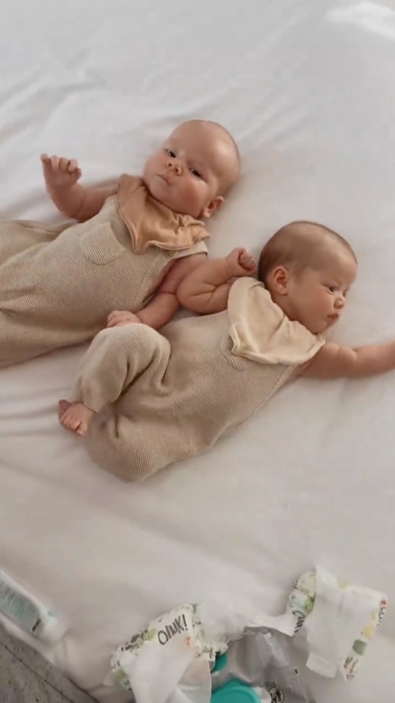 Arie Luyendyk Jr and Lauren Burnhams Twins Cutest Pics New Neutrals