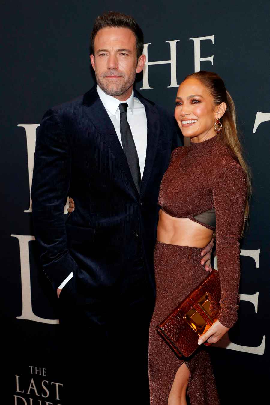 Ben Affleck and Jennifer Lopez attend The Last Duel NYC premiere.