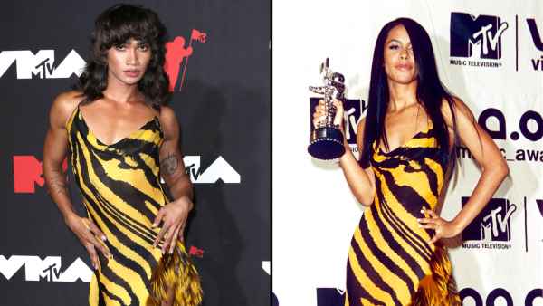 Bretman Rock Wears Same Zebra-Print Dress to 2021 VMAs That Aaliyah Wore in 2001 2021 VMAs