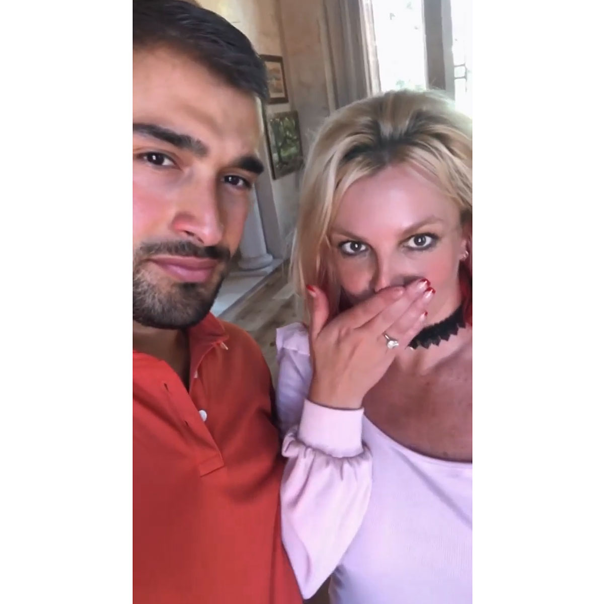 Britney Spears and Sam Asghari Engaged Ring Instagram 03