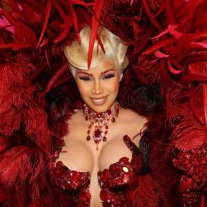 Bustier Bling Cardi B Rocks a Wild Look to 1st Red Carpet Since Giving Birth