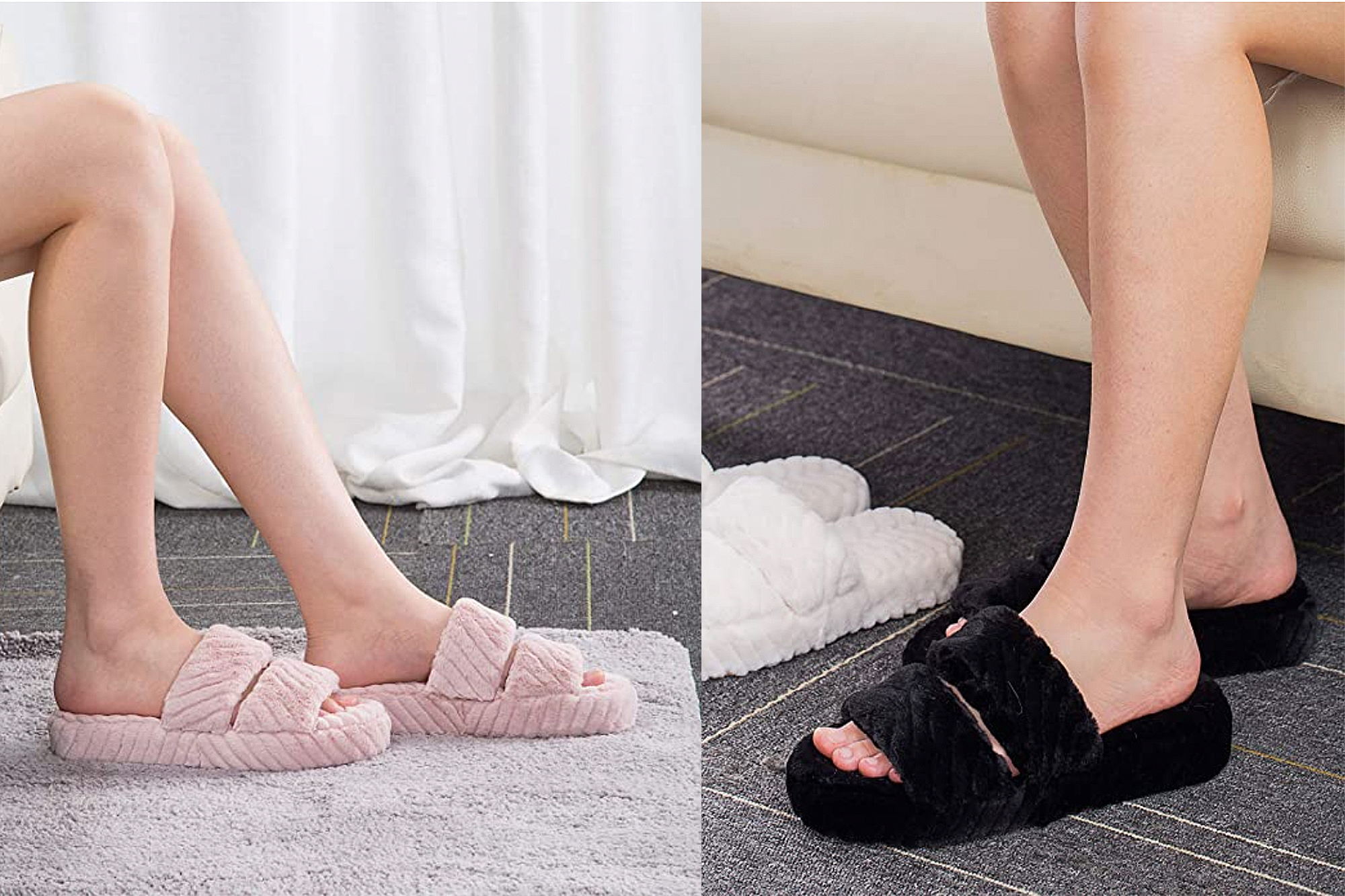 DISOLVE PRESENT Women House Slippers Indoor Fuzzy Fluffy Furry Cozy Home  Bedroom Comfy Winter Cute Warm Outdoor ShoesFree Size : Amazon.in: Fashion