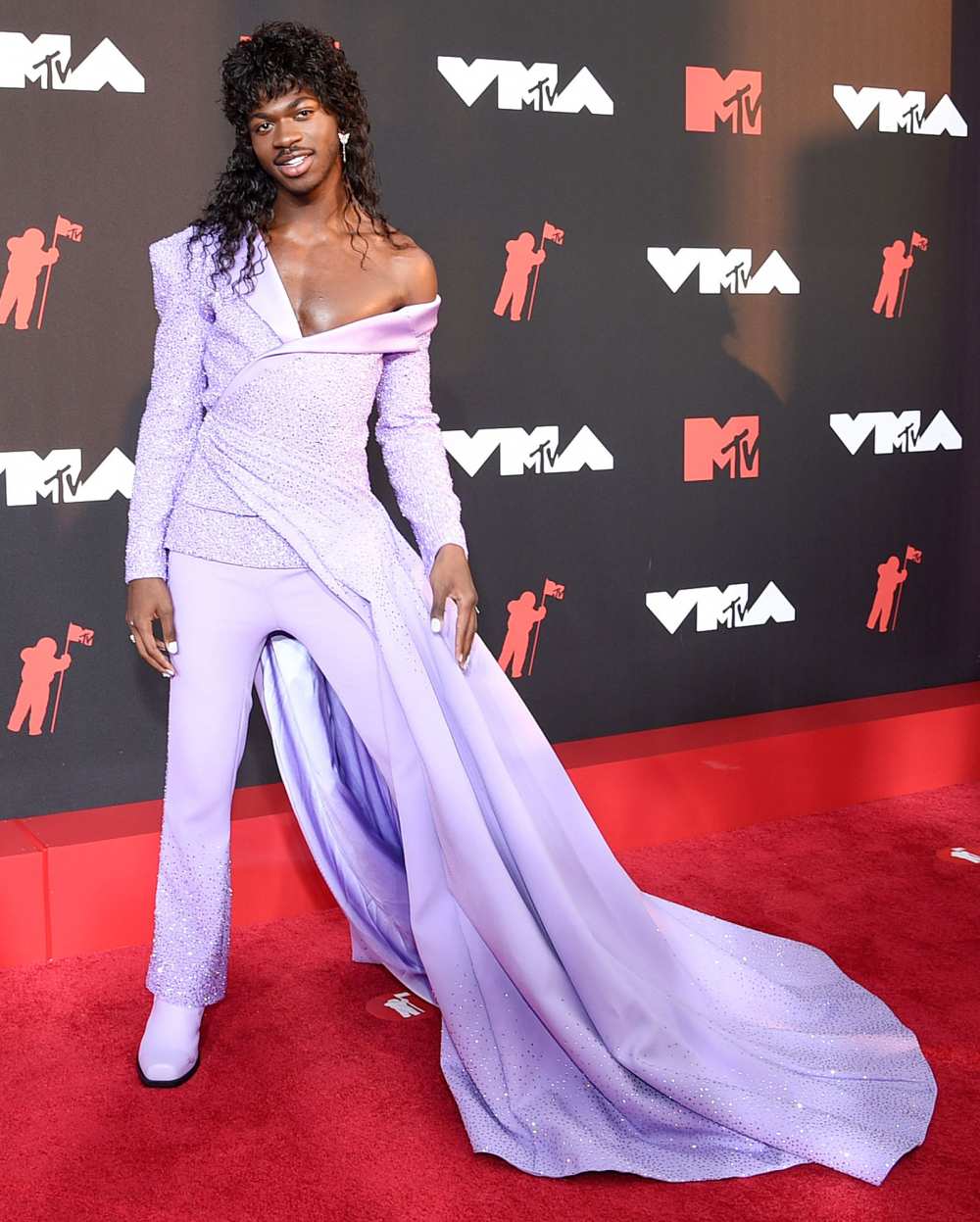 Did Lil Nas X Suit Dress Hybrid Just Break Internet VMAs 2021