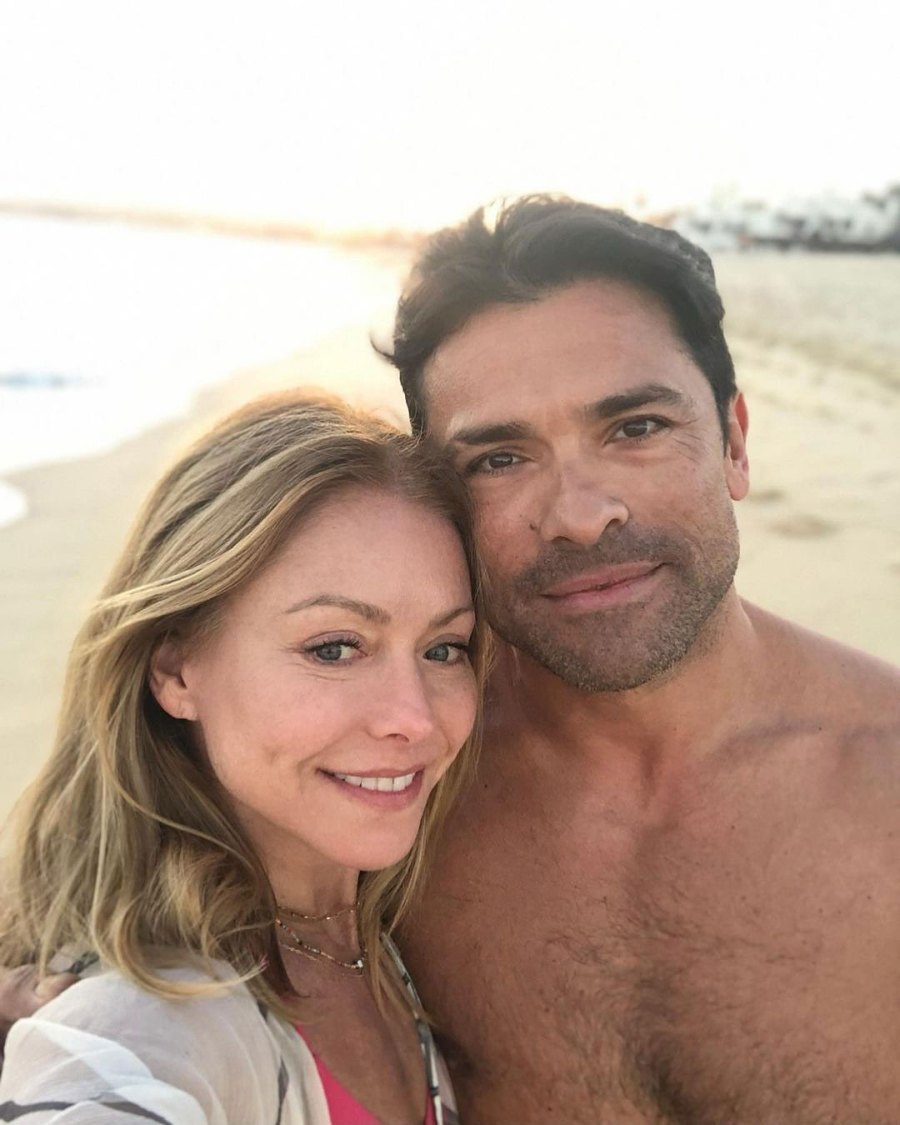 Every Time Kelly Ripa and Mark Consuelos Flirted on Social Media beach