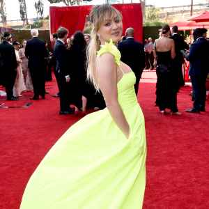 Kaley Cuoco Happy Custom Vera Wang Gown at the 2021 Emmys 2