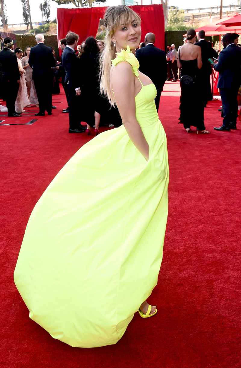 Kaley Cuoco Happy Custom Vera Wang Gown at the 2021 Emmys 2