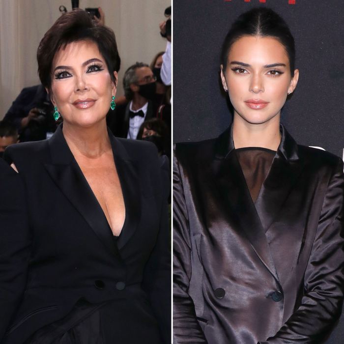 Kris Jenner Asks Daughter Kendall to Tie Her Shoe at the 2021 Met Gala