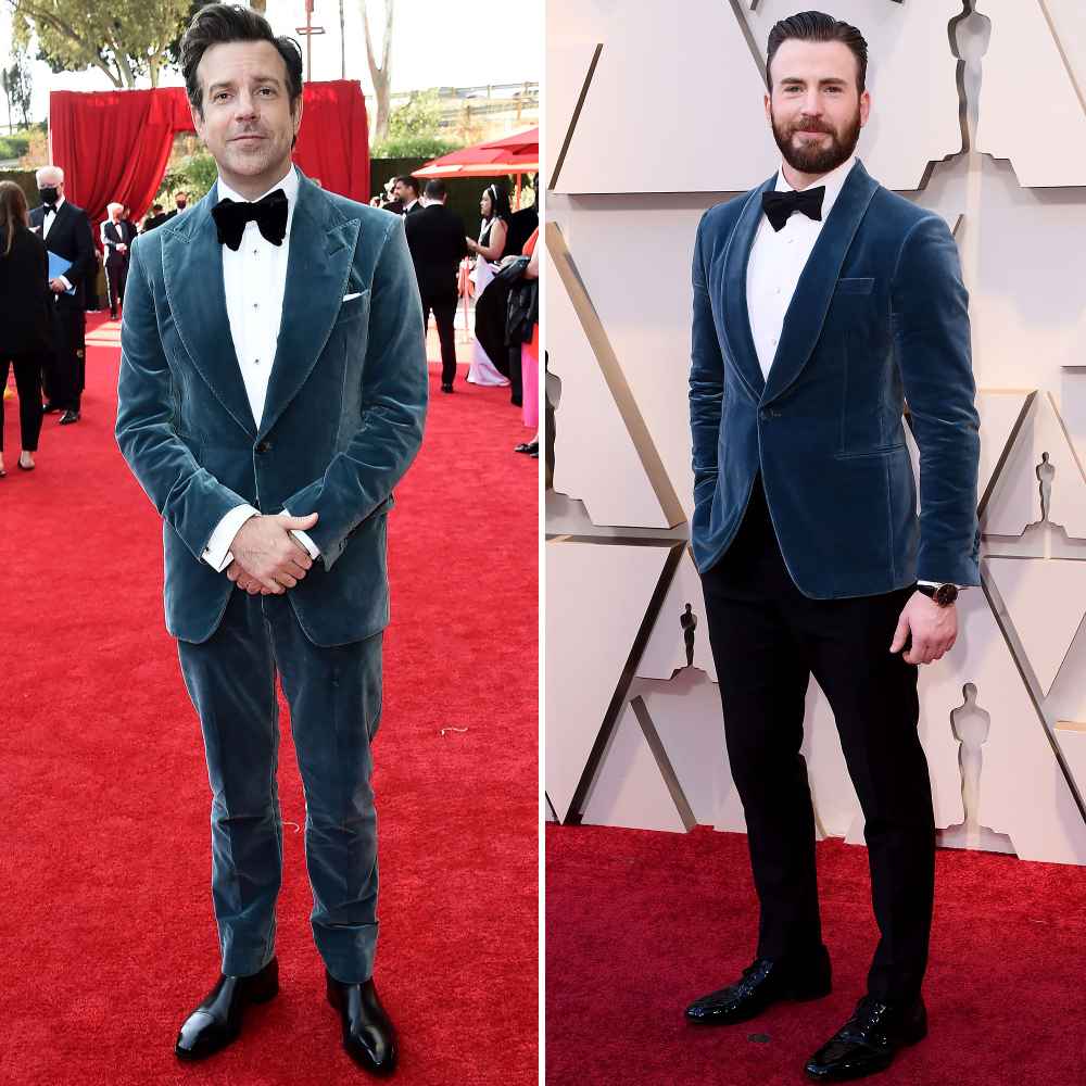 LOL! Jason Sudeikis Copies Chris Evans’ 2019 Oscars Suit at the Emmys