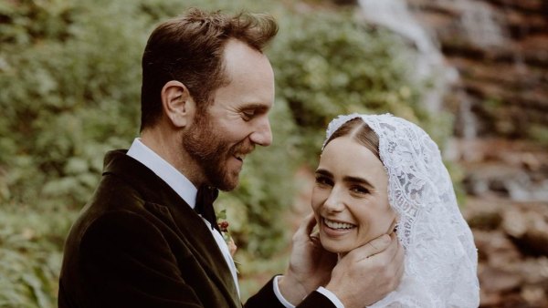 Lily Collins Charlie McDowell Married Wedding Photos
