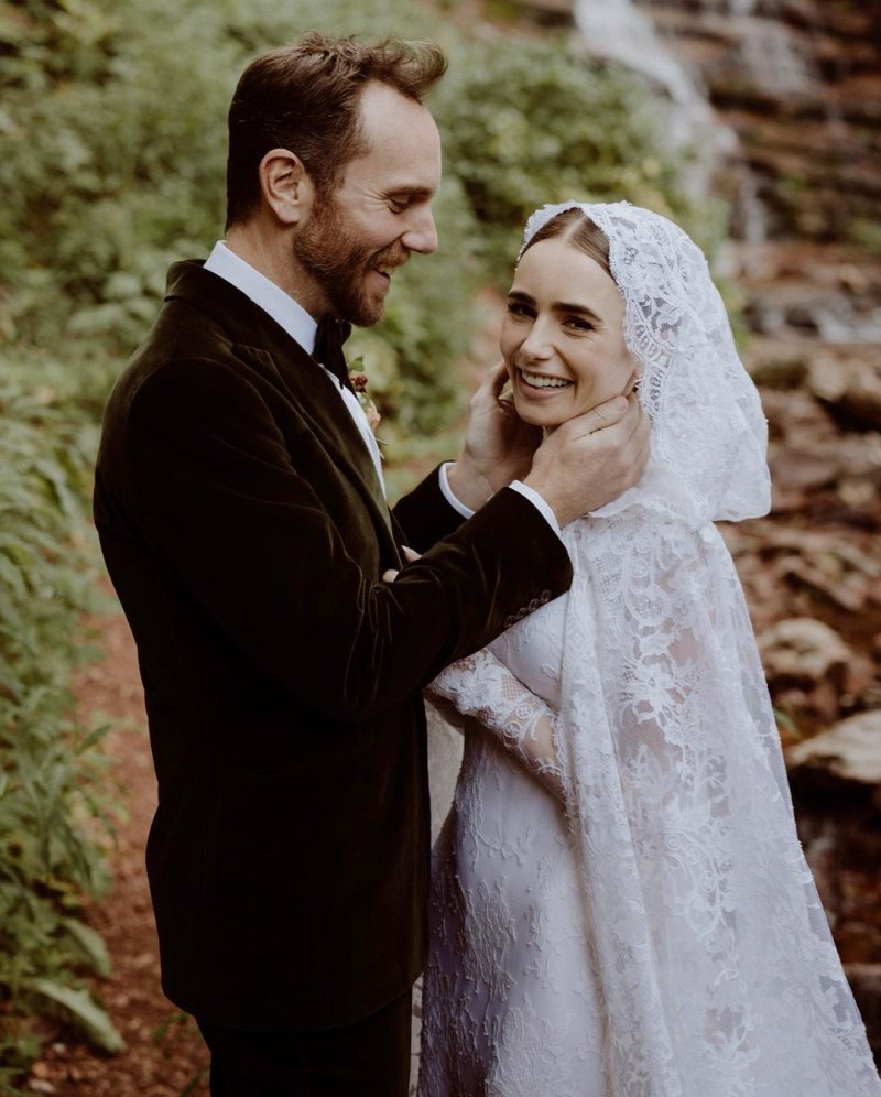 Lily Collins Charlie McDowell Married Wedding Photos