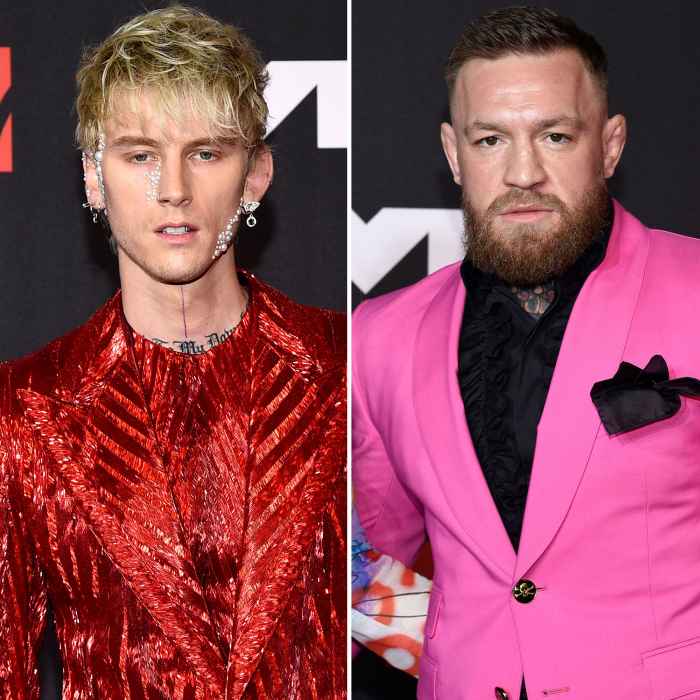 Machine Gun Kelly Knocks Microphone Away When Asked About Conor McGregor VMAs Incident