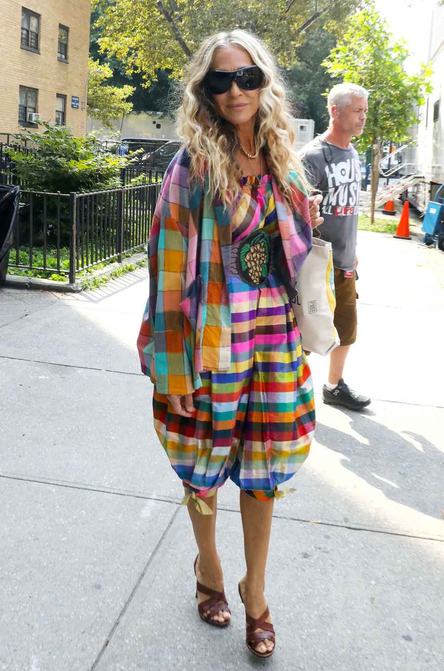 Parachute Pants Stripes See SJP Crazy Colorful Look SATC Revival And Just Like That