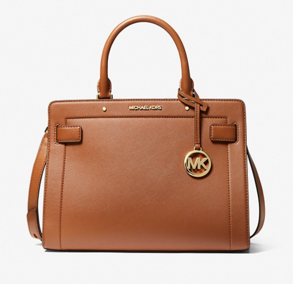 Rayne Medium Saffiano Leather Satchel