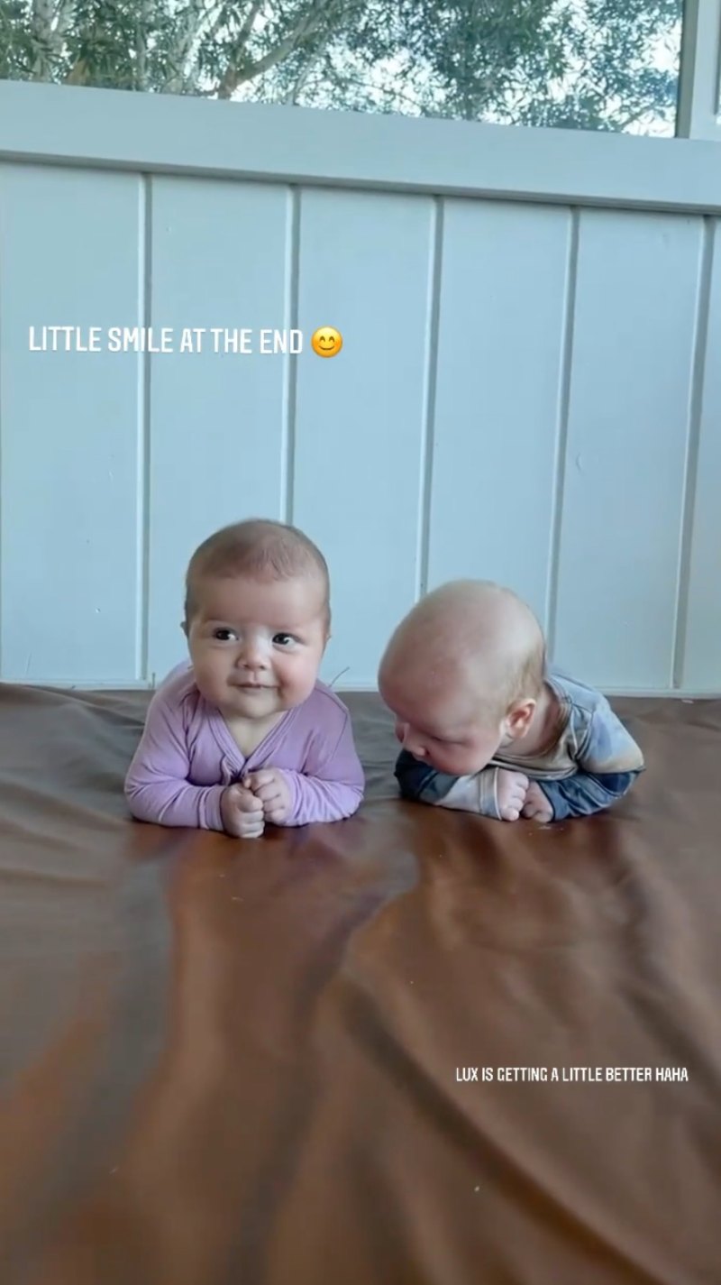 Tummy Time! See Arie Luyendyk Jr. and Lauren Burnham's Twins Senna and Lux
