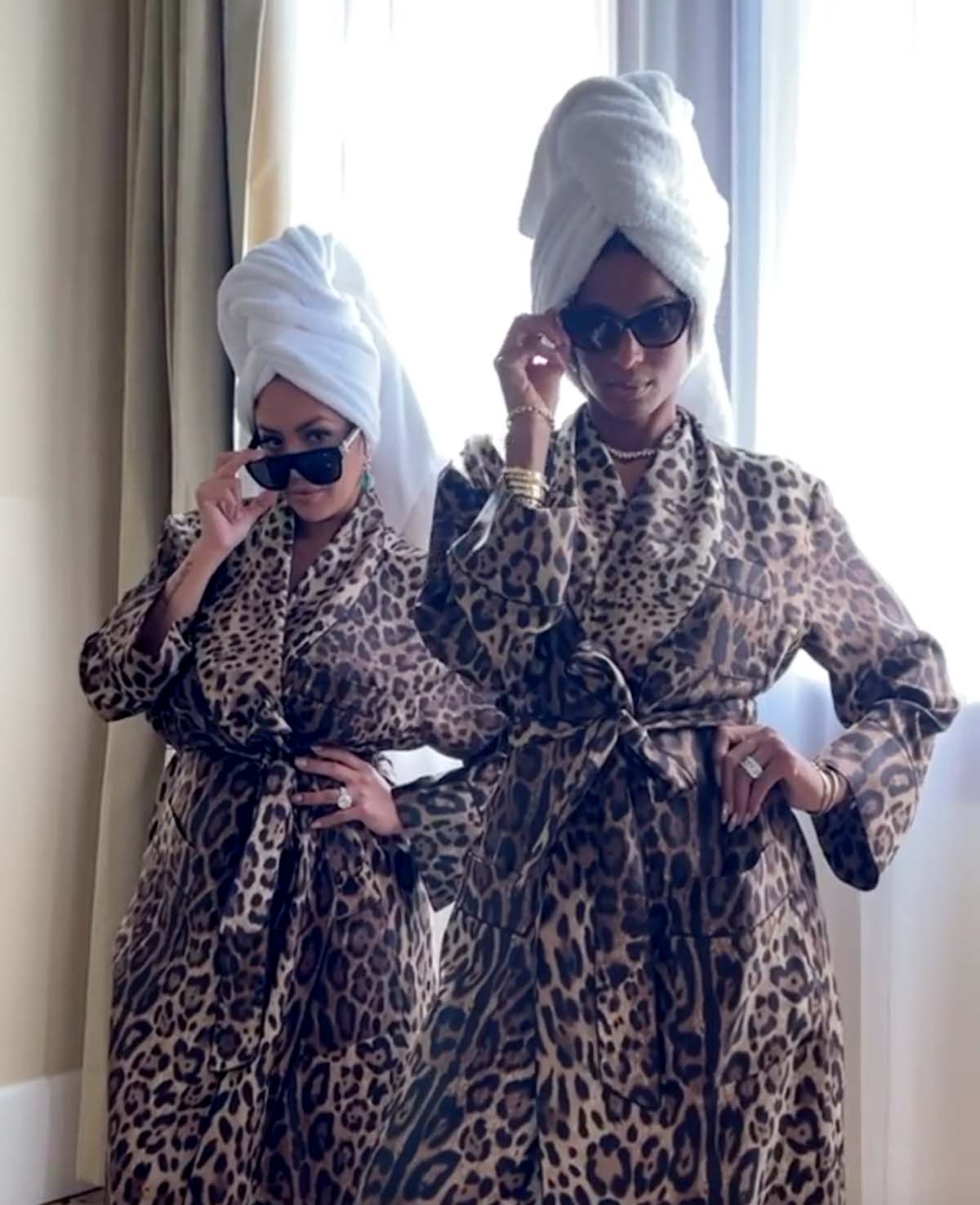 Vanessa Bryant Ciara Twinning Leopard Robes Is Serving Huge BFF Energy