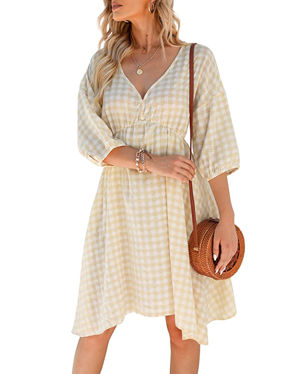 Get Ready for Fall Fashion With This Transitional Gingham Midi Dress ...