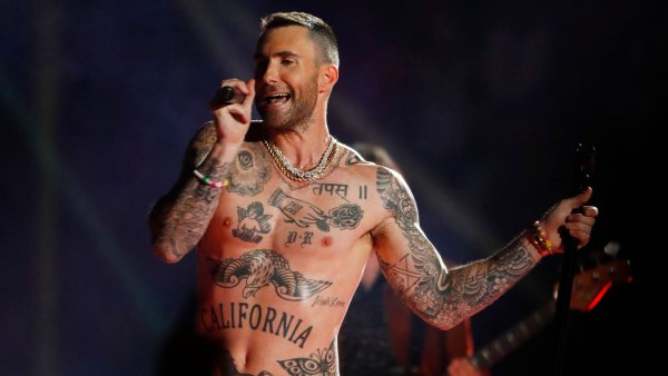 Adam Levine Dyes Hair Bright Blue Gets Butterfly Tattoo