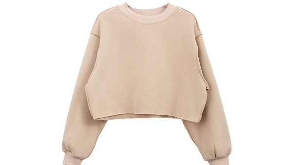 Amazhiyu Women's Pullover Cropped Sweatshirt