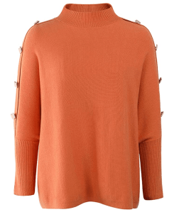 Angashion Women's Casual Oversized Mock Neck Pullover Sweater