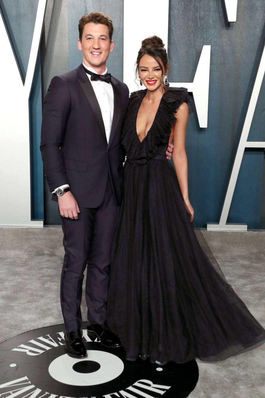 February 2020 Vanity Fair Oscar Party Red Carpet Miles Teller and Keleigh Sperry Relationship Timeline