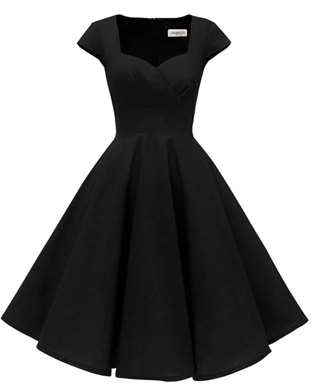 Hanpceirs Women's Cap Sleeve 1950s Retro Vintage Cocktail Swing Dress