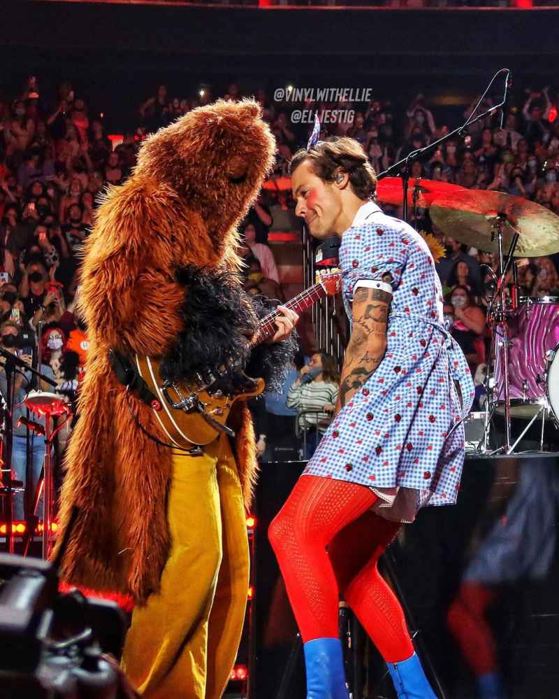 Harry Styles Performs in Dorothy Costume Halloween 2021