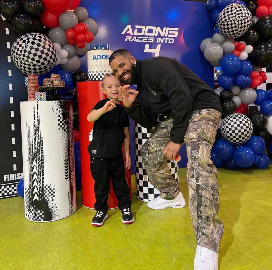 Drake and Adonis at birthday party.