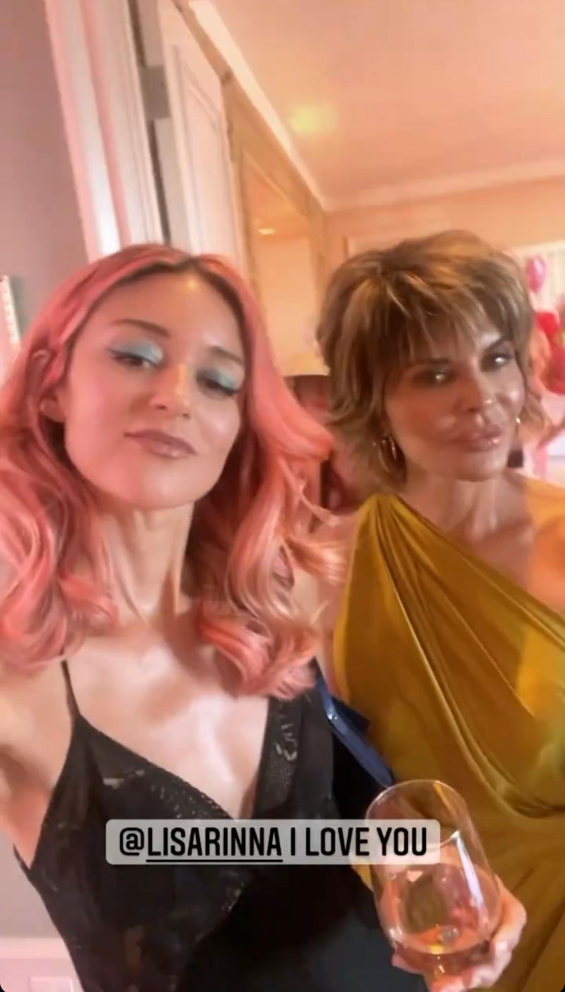 Lisa Rinna and Caroline D'Amore at Paris' wedding shower.