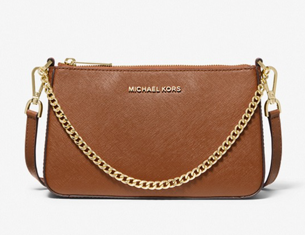 Michael Kors Ava Leather Small Satchel Pale Gold New with Tags