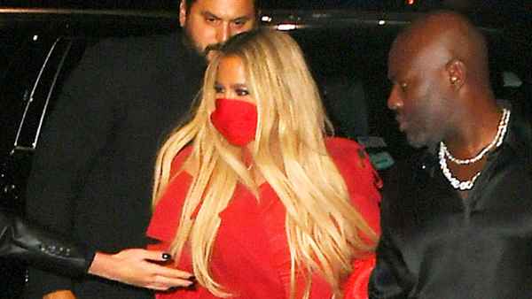 Khloe Kardashian Looks Red Hot in LaQuan Smith Dress