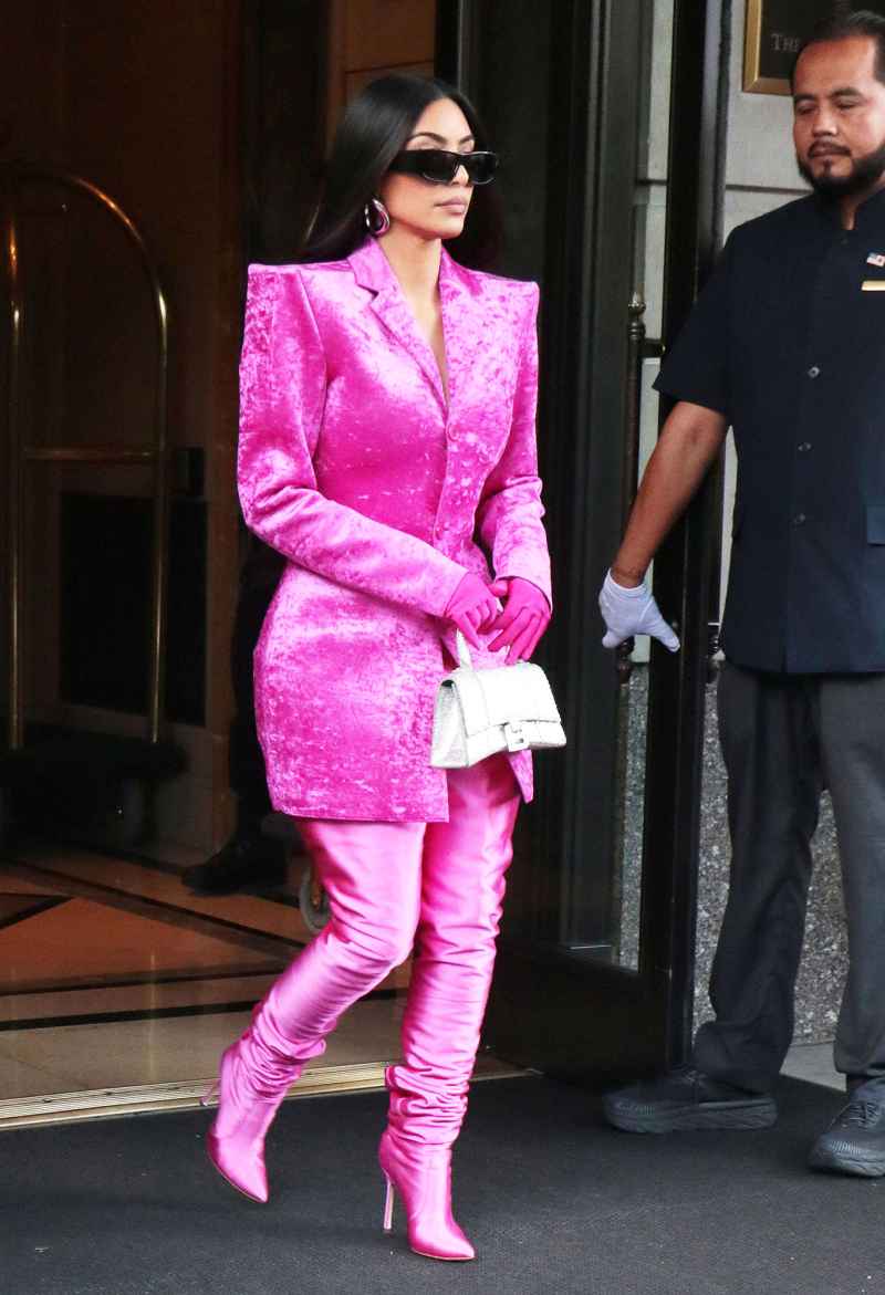 Kim Kardashian Hot Pink Outfits Saturday Night Live