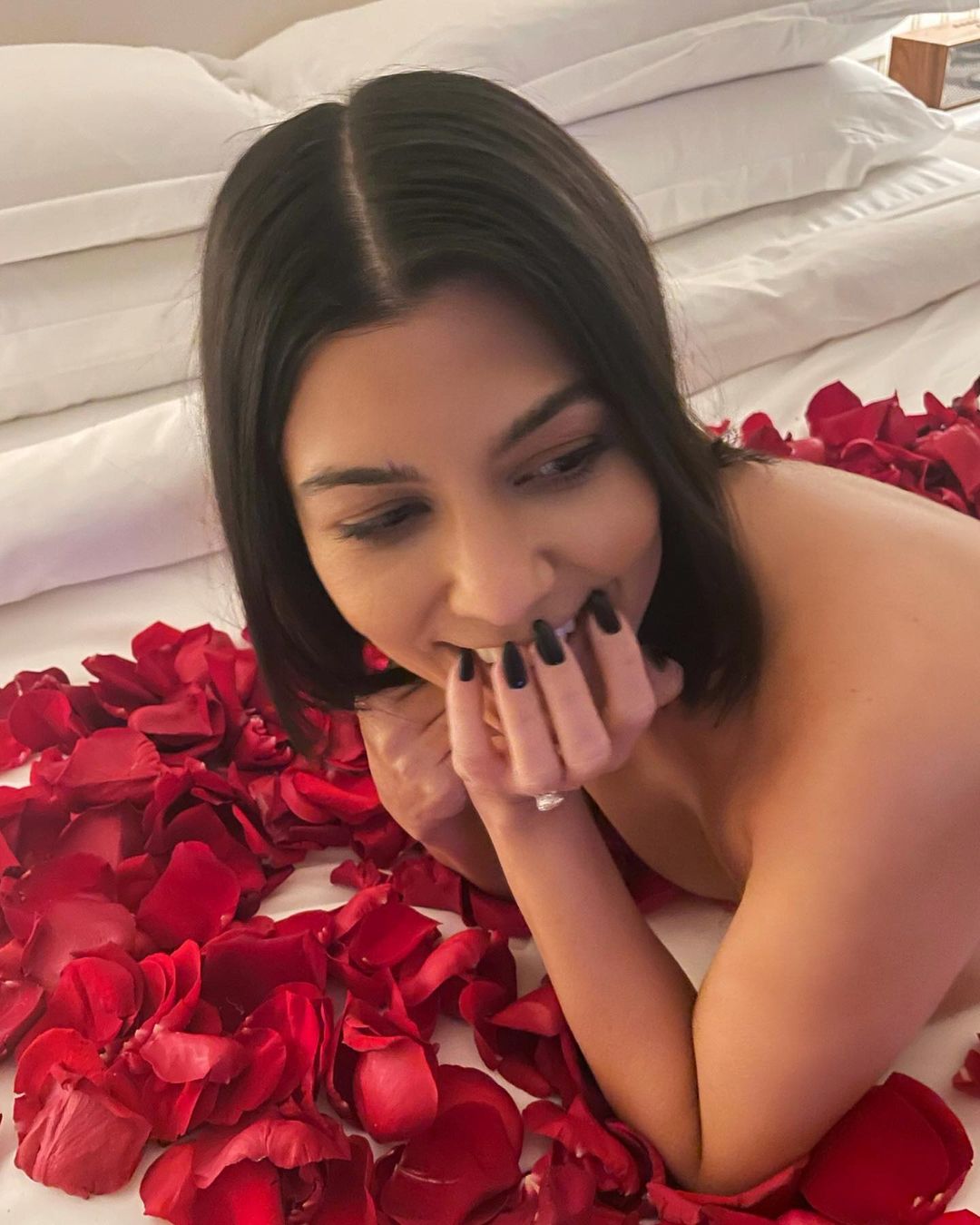 Kourtney Kardashian Topless Engagement Night