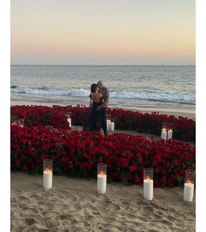 Kourtney Kardashian and Travis Barker Engagement Instagram