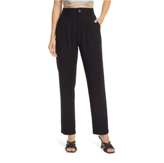 Lulus Strictly Business High Waist Taper Pants